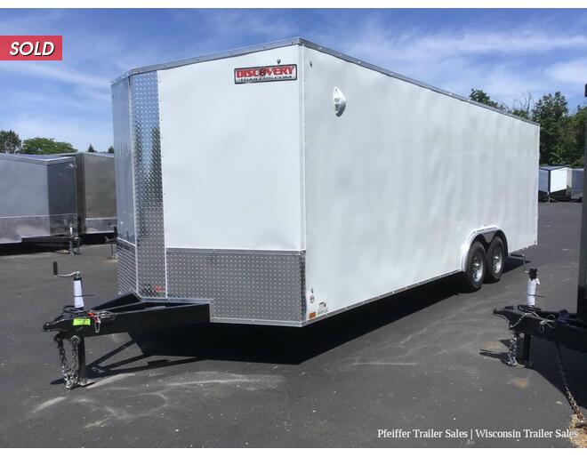 2023 8.5x24 10K Discovery Challenger Enclosed Car Hauler (White) Auto Encl BP at Pfeiffer Trailer Sales STOCK# 15742 Photo 2