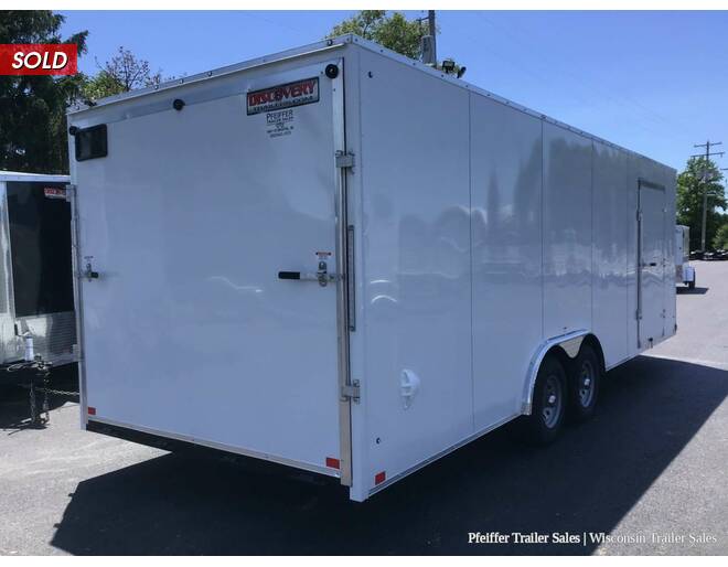 2023 8.5x24 10K Discovery Challenger Enclosed Car Hauler (White) Auto Encl BP at Pfeiffer Trailer Sales STOCK# 15742 Photo 5
