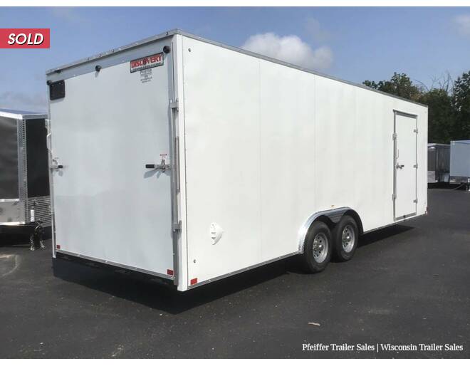2023 8.5x24 10K Discovery Challenger Enclosed Car Hauler w/ 7ft Int. Height (White) Auto Encl BP at Pfeiffer Trailer Sales STOCK# 19252 Photo 5