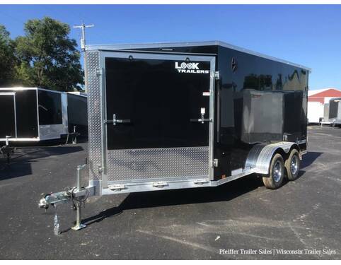 2023 7x19 Look Avalanche 2 Place Snowmobile Trailer w/ 6'6 Interior Height (Black) Snowmobile Trailer at Pfeiffer Trailer Sales STOCK# 81467 Photo 2