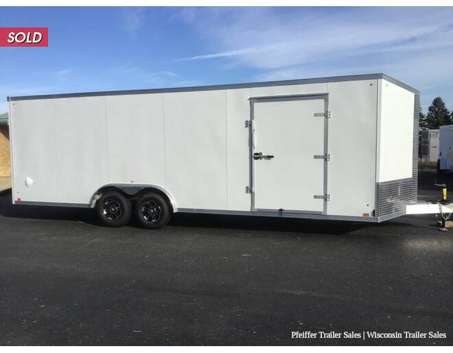 2023 $2,000 OFF! 8.5x24 10K Discovery Aluminum Nitro-Lite Enclosed Car Hauler w/ 6'6 Int. Height  (White) Auto Encl BP at Pfeiffer Trailer Sales STOCK# 18879 Photo 3