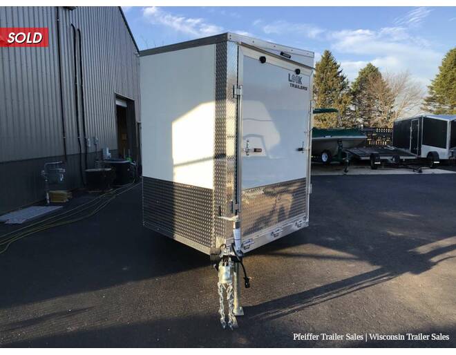 2023 7x23 Look Avalanche 3 Place Snowmobile Trailer w/ 6'6 Interior Height (White) Snowmobile Trailer at Pfeiffer Trailer Sales STOCK# 81490 Exterior Photo