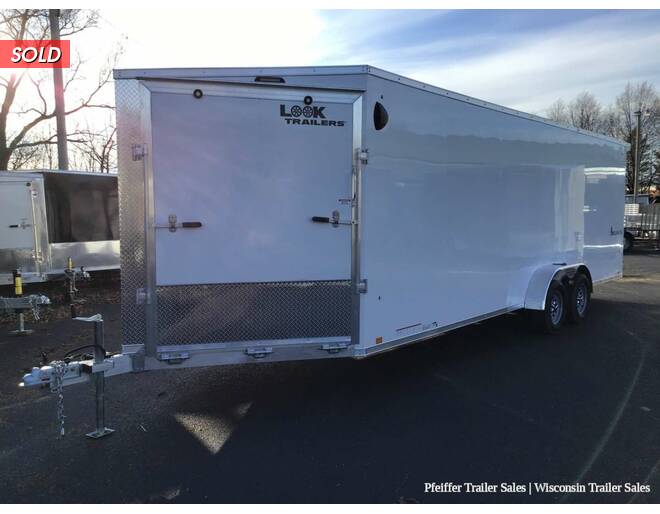2023 7x29 Look Avalanche 4 Place Snowmobile Trailer w/ 7ft Interior Height (White) Snowmobile Trailer at Pfeiffer Trailer Sales STOCK# 81478 Photo 2