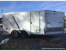 2023 $2,000 OFF! 7x19 Discovery Aero-Lite SE 2 Place Snowmobile Trailer w/ 6ft Int. Height (White/Silver) snowmobiletrailer at Pfeiffer Trailer Sales STOCK# 19451