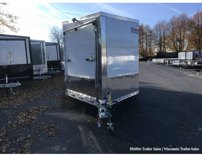 2023 $2,000 OFF! 7x19 Discovery Aero-Lite SE 2 Place Snowmobile Trailer w/ 6ft Int. Height (White/Silver) Snowmobile Trailer at Pfeiffer Trailer Sales STOCK# 19451 Exterior Photo