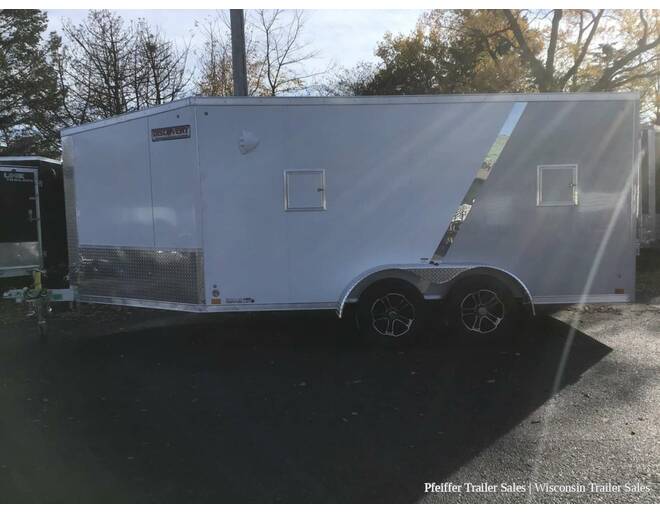 2023 $2,000 OFF! 7x19 Discovery Aero-Lite SE 2 Place Snowmobile Trailer w/ 6ft Int. Height (White/Silver) Snowmobile Trailer at Pfeiffer Trailer Sales STOCK# 19451 Photo 3