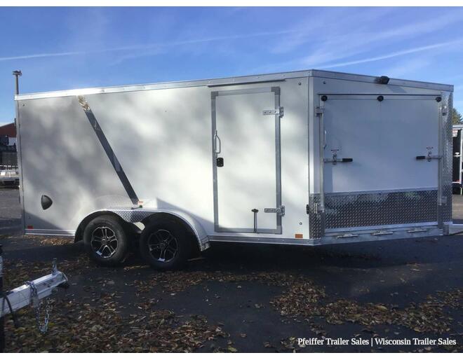 2023 $1,000 OFF! 7x19 Discovery Aero-Lite SE 2 Place Snowmobile Trailer w/ 6ft Int. Height (White/Silver) Snowmobile Trailer at Pfeiffer Trailer Sales STOCK# 19451 Photo 7