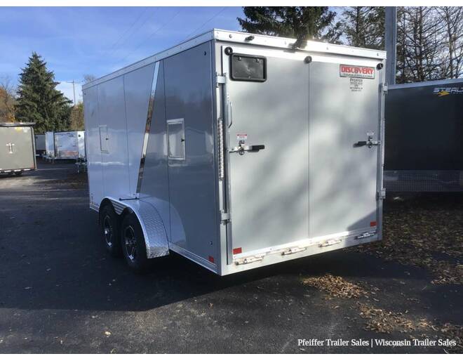 2023 $2,000 OFF! 7x19 Discovery Aero-Lite SE 2 Place Snowmobile Trailer w/ 6ft Int. Height (White/Silver) Snowmobile Trailer at Pfeiffer Trailer Sales STOCK# 19451 Photo 4