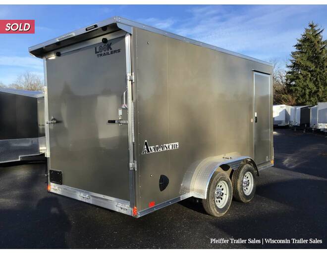 2023 7x23 Look Avalanche 3 Place Snowmobile Trailer w/ 6'6 Interior Height (Pewter) Snowmobile Trailer at Pfeiffer Trailer Sales STOCK# 81491 Photo 3