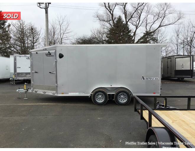 2023 7x19 Look Avalanche 2 Place Snowmobile Trailer w/ 6'6 Interior Height (Silver) Snowmobile Trailer at Pfeiffer Trailer Sales STOCK# 81470 Photo 2