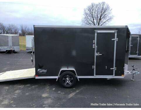 2023 6x12 Stealth Aluminum Cobra w/ 6 Inches Extra Height & D-rings (Charcoal) Cargo Encl BP at Pfeiffer Trailer Sales STOCK# 97525 Photo 4
