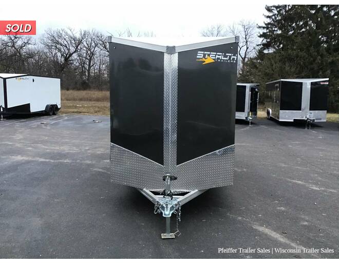 2023 6x12 Stealth Aluminum Cobra w/ 6 Inches Extra Height & 4 D-rings (Charcoal) Cargo Encl BP at Pfeiffer Trailer Sales STOCK# 97525 Exterior Photo