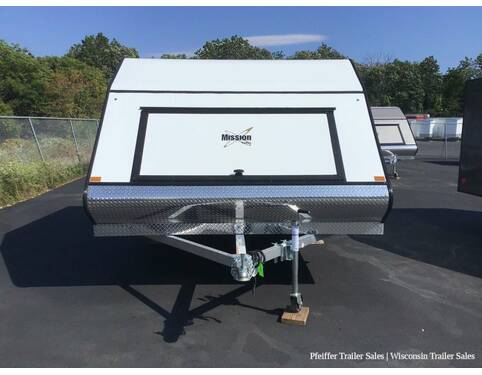 2023 101x12 Mission Crossover (White) Snowmobile Trailer at Pfeiffer Trailer Sales STOCK# 24659 Exterior Photo