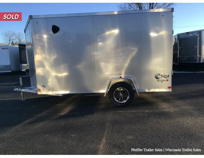 2023 $300 OFF! 6x12 Stealth Aluminum Cobra w/ 6 Inches Extra Height & 4 D-rings (Silver) Cargo Encl BP at Pfeiffer Trailer Sales STOCK# 97670 Photo 3