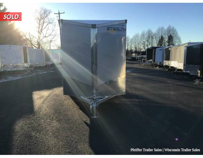 2023 $300 OFF! 6x12 Stealth Aluminum Cobra w/ 6 Inches Extra Height & 4 D-rings (Silver) Cargo Encl BP at Pfeiffer Trailer Sales STOCK# 97670 Exterior Photo