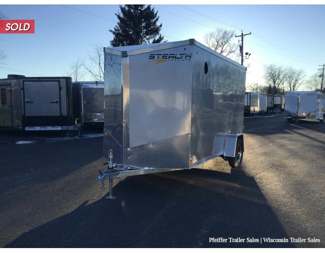 2023 $300 OFF! 6x12 Stealth Aluminum Cobra w/ 6 Inches Extra Height & 4 D-rings (Silver) Cargo Encl BP at Pfeiffer Trailer Sales STOCK# 97670 Photo 2