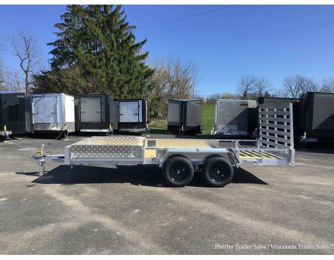 2024 7x16 7K Simplicity Open Aluminum Landscape w/ Removable ATV Ramps by Quality Steel & Aluminum Utility BP at Pfeiffer Trailer Sales STOCK# 44934 Photo 3
