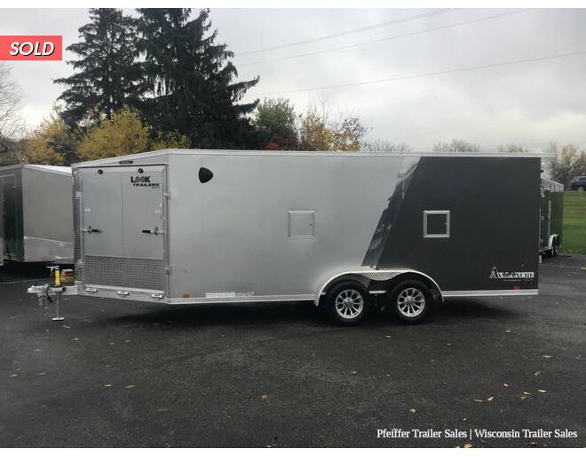 2024 7x23 Look Avalanche Deluxe Motorsport 3 Place Snowmobile Trailer - 6'6 Int. Height (Silver/Charcoal) Snowmobile Trailer at Pfeiffer Trailer Sales STOCK# 8329 Photo 3
