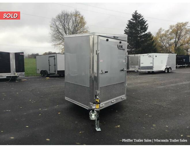 2024 7x23 Look Avalanche Deluxe Motorsport 3 Place Snowmobile Trailer - 6'6 Int. Height (Silver/Charcoal) Snowmobile Trailer at Pfeiffer Trailer Sales STOCK# 8329 Exterior Photo
