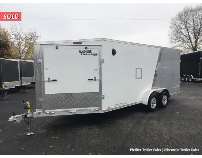 2024 7x23 Look Avalanche Deluxe Motorsport 3 Place Snowmobile Trailer - 6'6 Int. Height (White/Silver) Snowmobile Trailer at Pfeiffer Trailer Sales STOCK# 8326 Photo 2