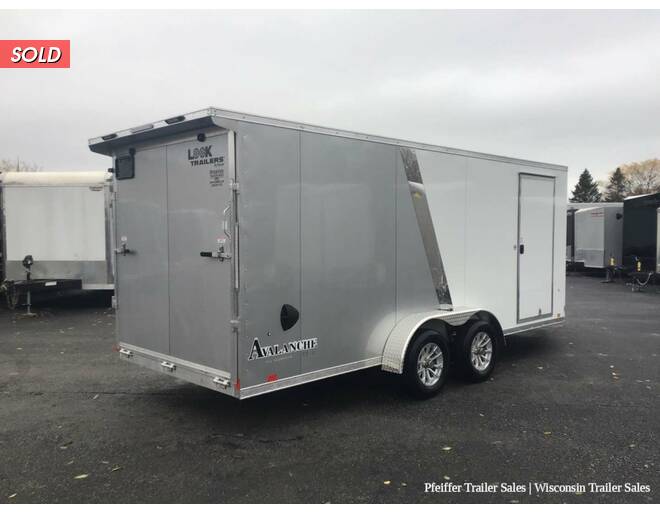 2024 7x23 Look Avalanche Deluxe Motorsport 3 Place Snowmobile Trailer - 6'6 Int. Height (White/Silver) Snowmobile Trailer at Pfeiffer Trailer Sales STOCK# 8326 Photo 6