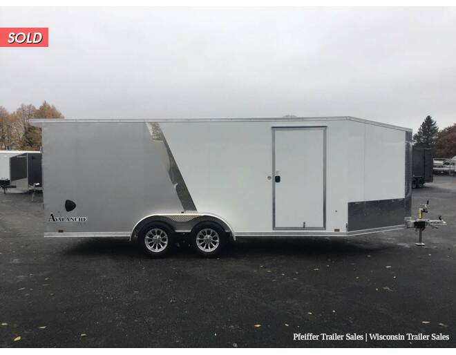 2024 7x23 Look Avalanche Deluxe Motorsport 3 Place Snowmobile Trailer - 6'6 Int. Height (White/Silver) Snowmobile Trailer at Pfeiffer Trailer Sales STOCK# 8326 Photo 7