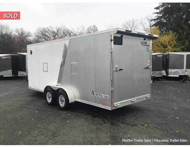2024 7x23 Look Avalanche Deluxe Motorsport 3 Place Snowmobile Trailer - 6'6 Int. Height (White/Silver) Snowmobile Trailer at Pfeiffer Trailer Sales STOCK# 8326 Photo 4