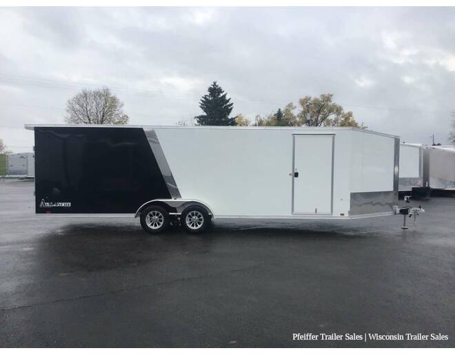 2024 7x29 Look Avalanche Deluxe Motorsport 4 Place Snowmobile Trailer- 6'6 Int. Height (White/Black) Snowmobile Trailer at Pfeiffer Trailer Sales STOCK# 8333 Photo 7