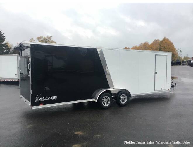 2024 7x29 Look Avalanche Deluxe Motorsport 4 Place Snowmobile Trailer- 6'6 Int. Height (White/Black) Snowmobile Trailer at Pfeiffer Trailer Sales STOCK# 8333 Photo 6