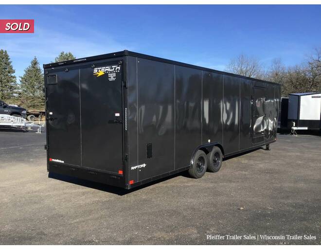 2021 $1000 OFF! Used 8.5x36 10k Stealth Raptor Gooseneck Enclosed Car Hauler (Charcoal) Auto Encl GN at Pfeiffer Trailer Sales STOCK# 2021S Photo 6