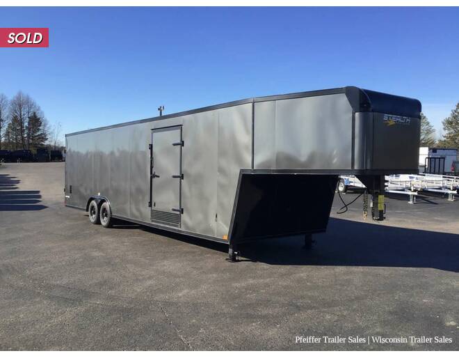2021 $1000 OFF! Used 8.5x36 10k Stealth Raptor Gooseneck Enclosed Car Hauler (Charcoal) Auto Encl GN at Pfeiffer Trailer Sales STOCK# 2021S Photo 8