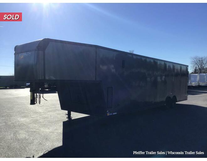 2021 $1000 OFF! Used 8.5x36 10k Stealth Raptor Gooseneck Enclosed Car Hauler (Charcoal) Auto Encl GN at Pfeiffer Trailer Sales STOCK# 2021S Photo 2