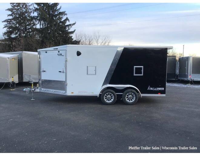 2024 7x19 Look Avalanche Deluxe Motorsport 2 Place Snowmobile Trailer - 6'6 Int. Height (White/Black) Snowmobile Trailer at Pfeiffer Trailer Sales STOCK# 8320 Photo 3