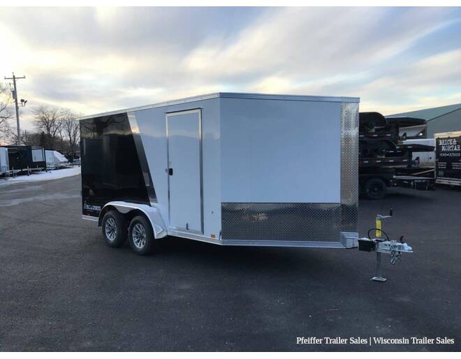 2024 7x19 Look Avalanche Deluxe Motorsport 2 Place Snowmobile Trailer - 6'6 Int. Height (White/Black) Snowmobile Trailer at Pfeiffer Trailer Sales STOCK# 8320 Photo 8