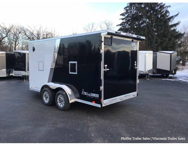 2024 7x19 Look Avalanche Deluxe Motorsport 2 Place Snowmobile Trailer - 6'6 Int. Height (White/Black) Snowmobile Trailer at Pfeiffer Trailer Sales STOCK# 8320 Photo 4