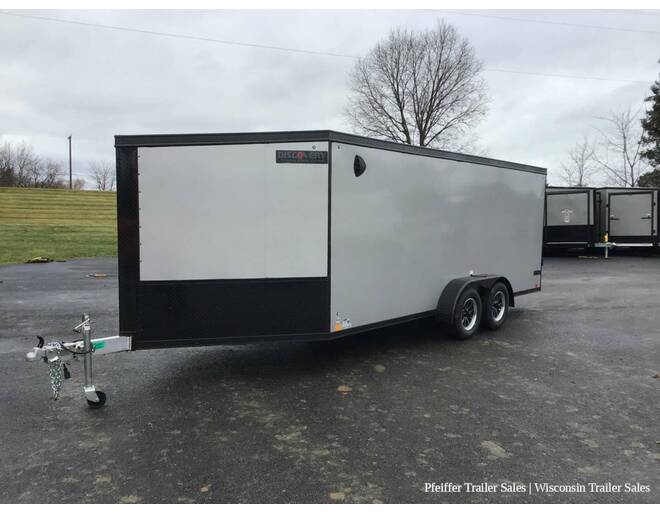 2024 7x23 Discovery Aero-Lite SE 3 Place Snowmobile Trailer - 6ft Interior Height (Silver) Snowmobile Trailer at Pfeiffer Trailer Sales STOCK# 21733 Photo 2