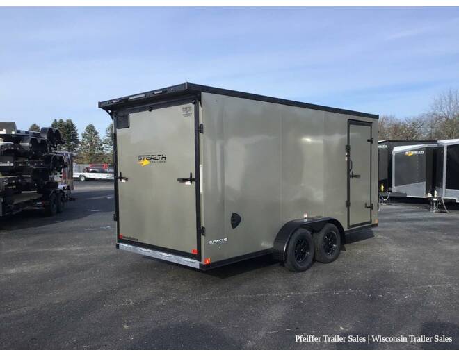 2024 7x21 Stealth Apache 2 Place Snowmobile Trailer - 7ft Interior Height (Pewter) Snowmobile Trailer at Pfeiffer Trailer Sales STOCK# 1466 Photo 6