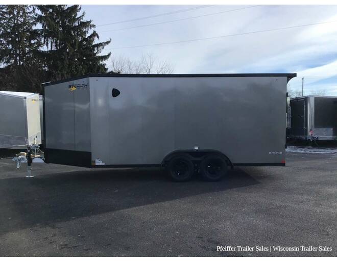 2024 7x21 Stealth Apache 2 Place Snowmobile Trailer - 7ft Interior Height (Pewter) Snowmobile Trailer at Pfeiffer Trailer Sales STOCK# 1466 Photo 3