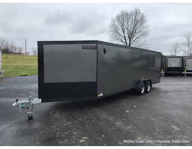 2024 7x29 Discovery Aero-Lite SE 4 Place Snowmobile Trailer - 6ft Interior Height (Charcoal) Snowmobile Trailer at Pfeiffer Trailer Sales STOCK# 021737 Photo 2