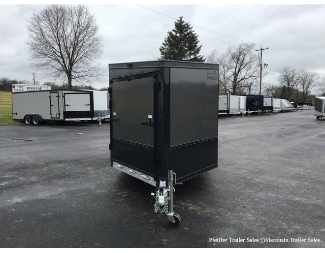 2024 7x29 Discovery Aero-Lite SE 4 Place Snowmobile Trailer - 6ft Interior Height (Charcoal) Snowmobile Trailer at Pfeiffer Trailer Sales STOCK# 021737 Exterior Photo