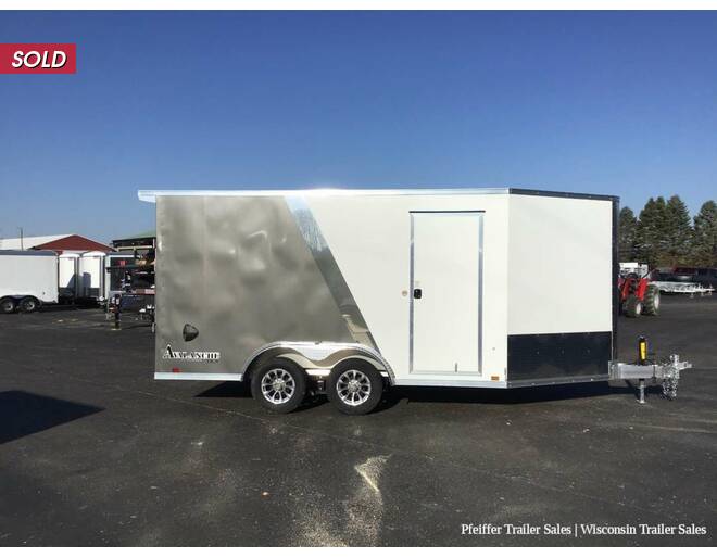 2024 7.5x19 Look Avalanche Deluxe Motorsport 2 Place Snowmobile Trailer - 7' Int. Height (White/Char) Snowmobile Trailer at Pfeiffer Trailer Sales STOCK# 8338 Photo 7