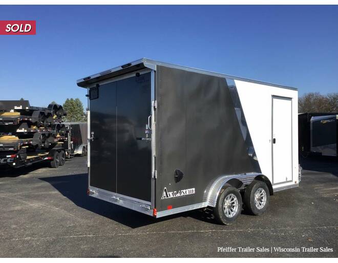 2024 7.5x19 Look Avalanche Deluxe Motorsport 2 Place Snowmobile Trailer - 7' Int. Height (White/Char) Snowmobile Trailer at Pfeiffer Trailer Sales STOCK# 8338 Photo 6