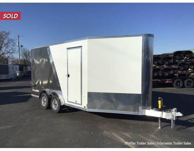 2024 7.5x19 Look Avalanche Deluxe Motorsport 2 Place Snowmobile Trailer - 7' Int. Height (White/Char) Snowmobile Trailer at Pfeiffer Trailer Sales STOCK# 8338 Photo 8
