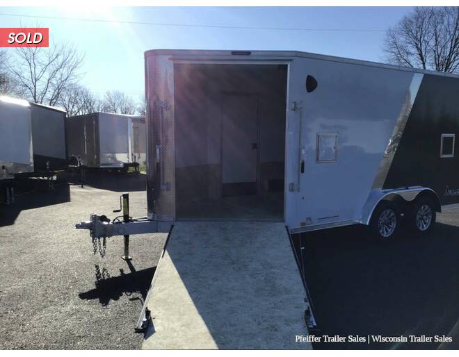 2024 7.5x19 Look Avalanche Deluxe Motorsport 2 Place Snowmobile Trailer - 7' Int. Height (White/Char) Snowmobile Trailer at Pfeiffer Trailer Sales STOCK# 8338 Photo 11