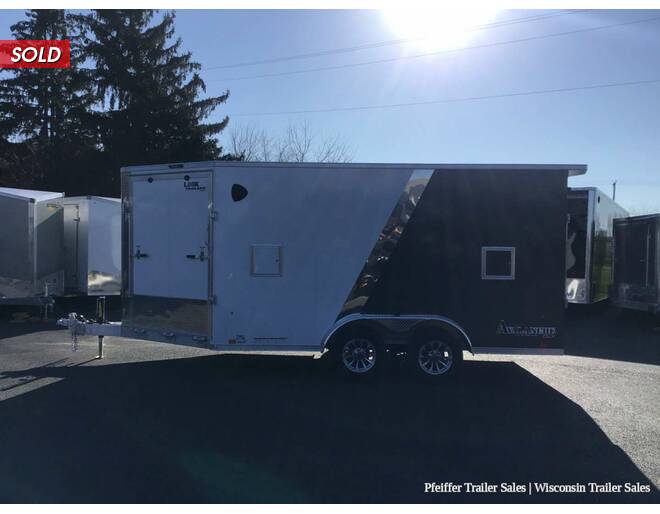 2024 7.5x19 Look Avalanche Deluxe Motorsport 2 Place Snowmobile Trailer - 7' Int. Height (White/Char) Snowmobile Trailer at Pfeiffer Trailer Sales STOCK# 8338 Photo 3