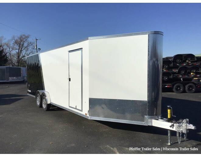 2024 7.5x29 Look Avalanche Deluxe Motorsport 4 Place Snowmobile Trailer - 7' Int. Height (White/Black) Snowmobile Trailer at Pfeiffer Trailer Sales STOCK# 8347 Photo 8