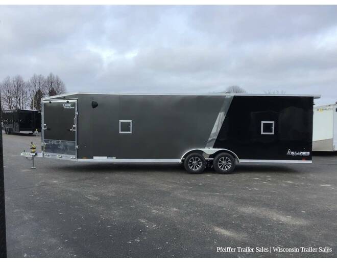 2024 7x29 Look Avalanche Deluxe Motorsport 4 Place Snowmobile Trailer- 6'6 Int. Height (Charcoal/Black) Snowmobile Trailer at Pfeiffer Trailer Sales STOCK# 8335 Photo 3