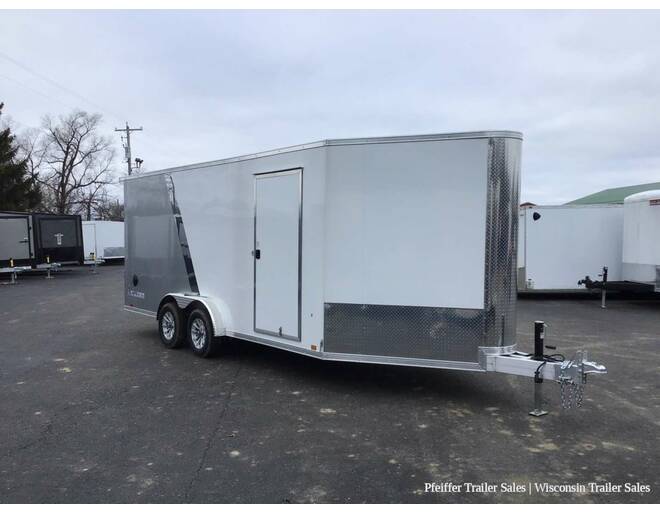 2024 7.5x23 Look Avalanche Deluxe Motorsport 3 Place Snowmobile Trailer - 7ft Int. Height (White/Silver) Snowmobile Trailer at Pfeiffer Trailer Sales STOCK# 8321 Photo 8