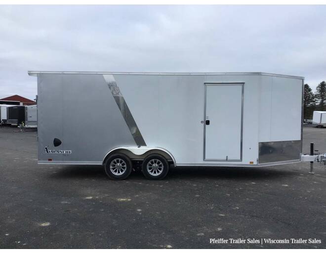 2024 7.5x23 Look Avalanche Deluxe Motorsport 3 Place Snowmobile Trailer - 7ft Int. Height (White/Silver) Snowmobile Trailer at Pfeiffer Trailer Sales STOCK# 8321 Photo 7