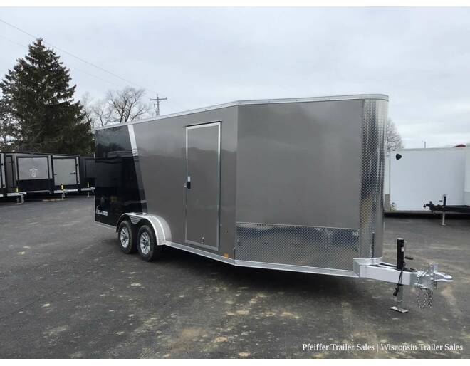 2024 7.5x23 Look Avalanche Deluxe Motorsport 3 Place Snowmobile Trailer - 7ft Int. Height (Pewter/Black) Snowmobile Trailer at Pfeiffer Trailer Sales STOCK# 8344 Photo 8
